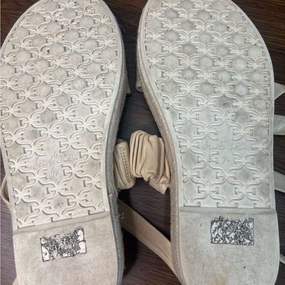 Sam Edelman Kevin Ankle-Tie Ruched Leather Flatform Espadrilles - Picture 9 of 13